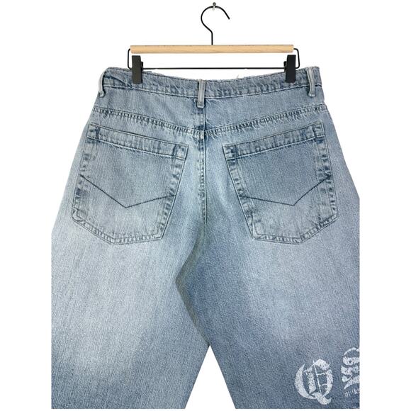 Vintage Straight Leg Printed Bermuda Denim Shorts 34 - Picture 6 of 7